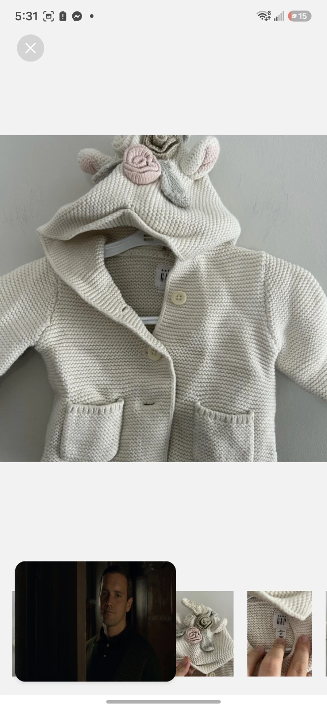 Baby Gap Unicorn Cardigan - photo 2