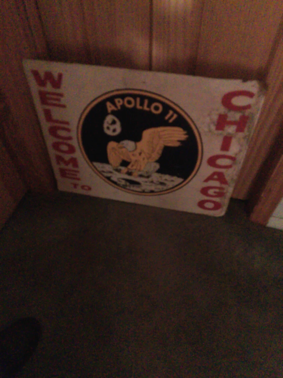 Welcome to Chicago Apollo 11 Sign