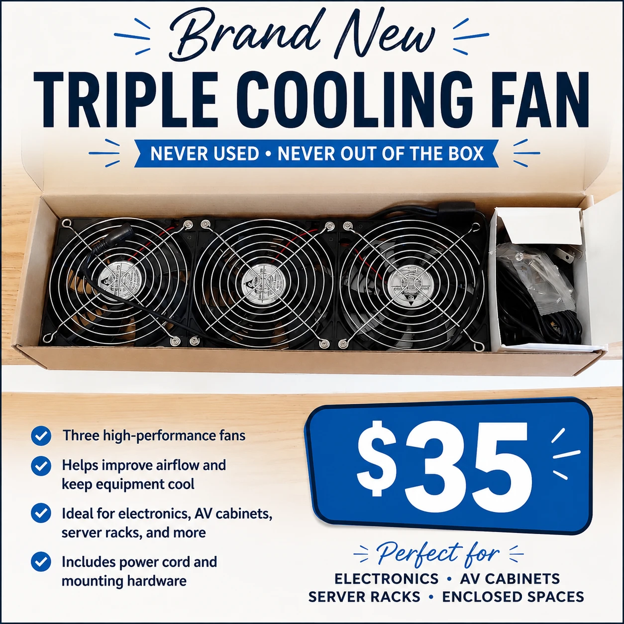 Brand New Triple Cooling Fan - photo 2