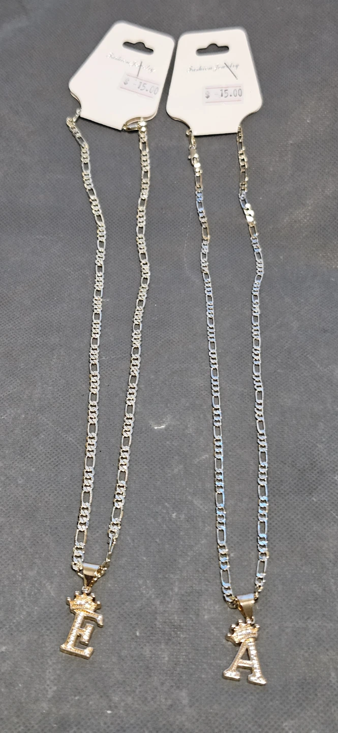 Gold Tone Initial Necklaces $15 each