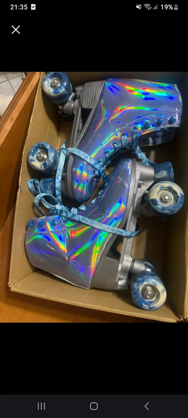 Holographic Quad Roller Skates