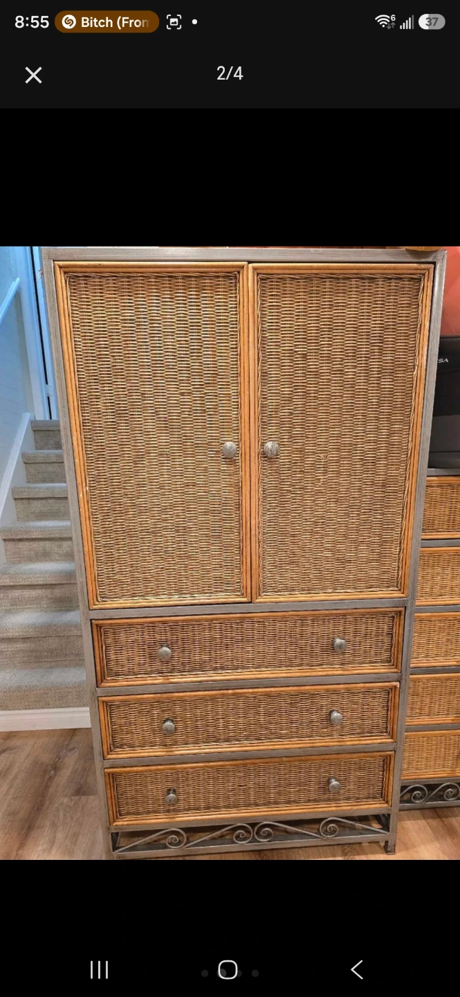 Wicker and Metal Furniture Set