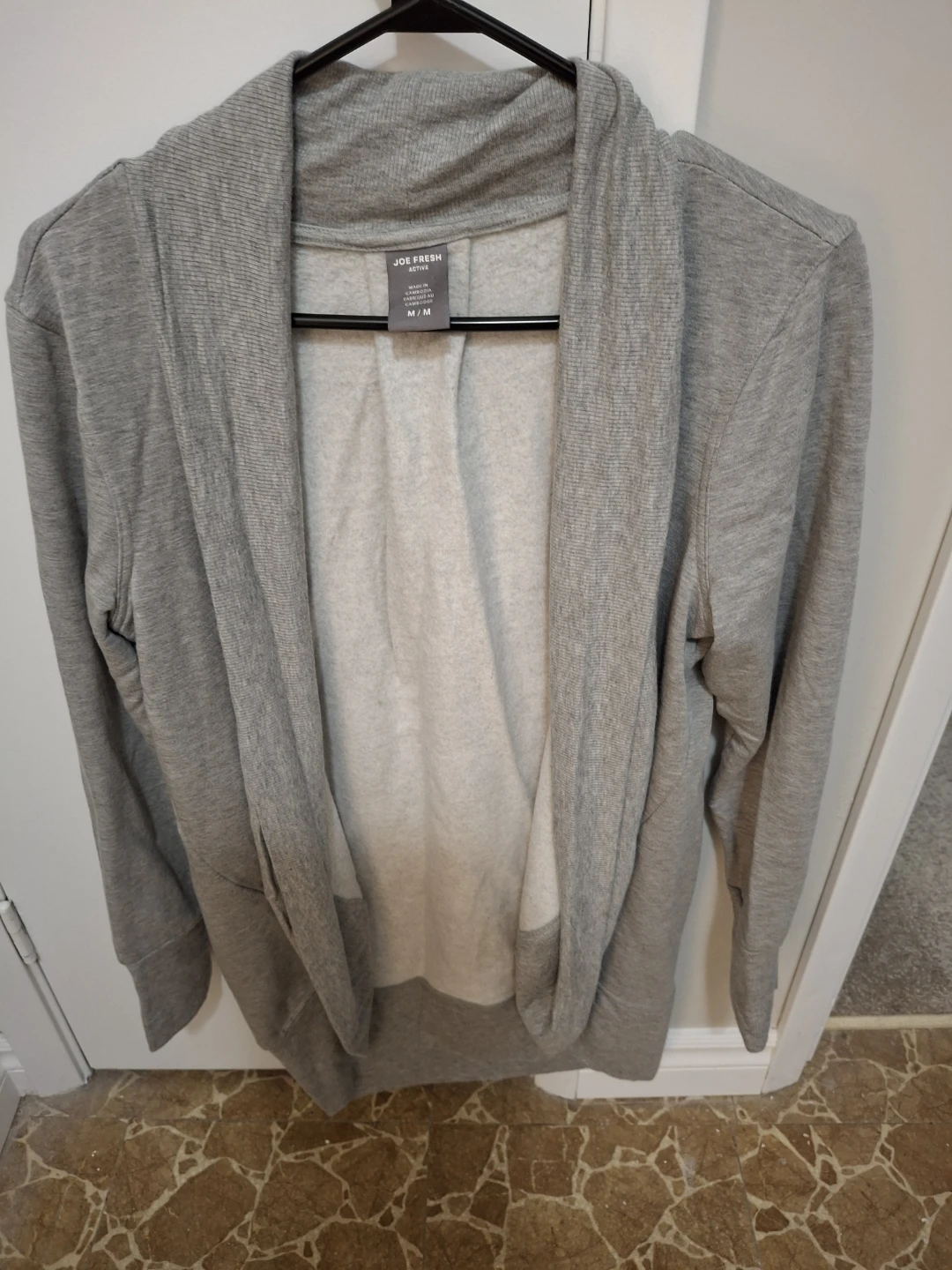 Joe Fresh Active Grey Cardigan Sweater  M