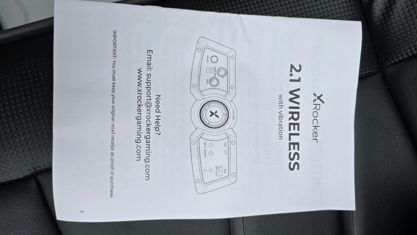 X Rocker 2.1 Wireless Gaming Chair(s) with Vibration, BNIB - photo 4