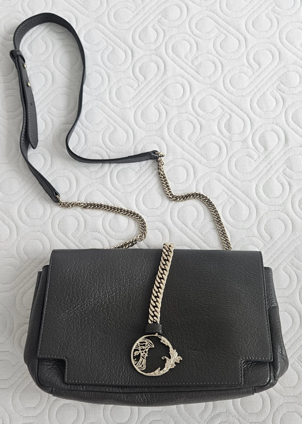 Versace Grey Leather Shoulder Bag - photo 2