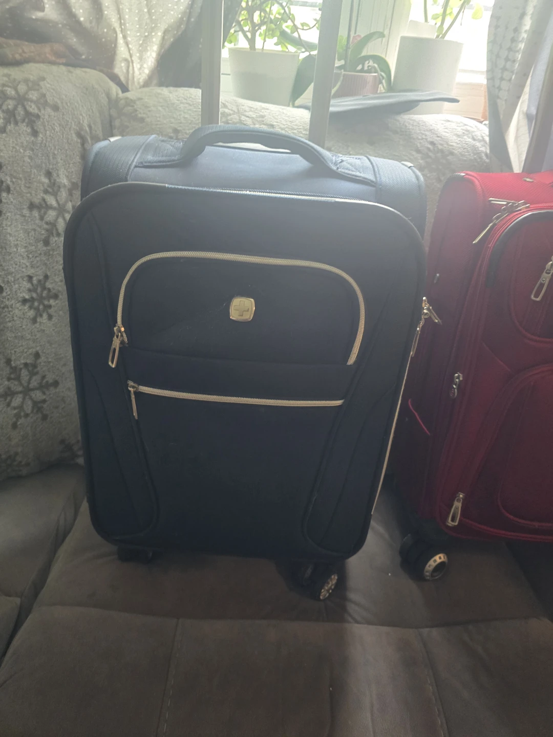WISDOM Red Rolling Carry-On Suitcase - photo 2