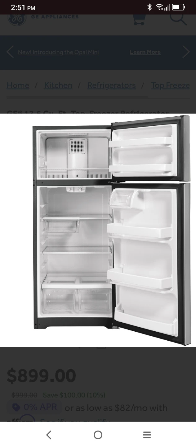 GE 17.5 Cu. Ft. Top-Freezer Refrigerator - photo 2