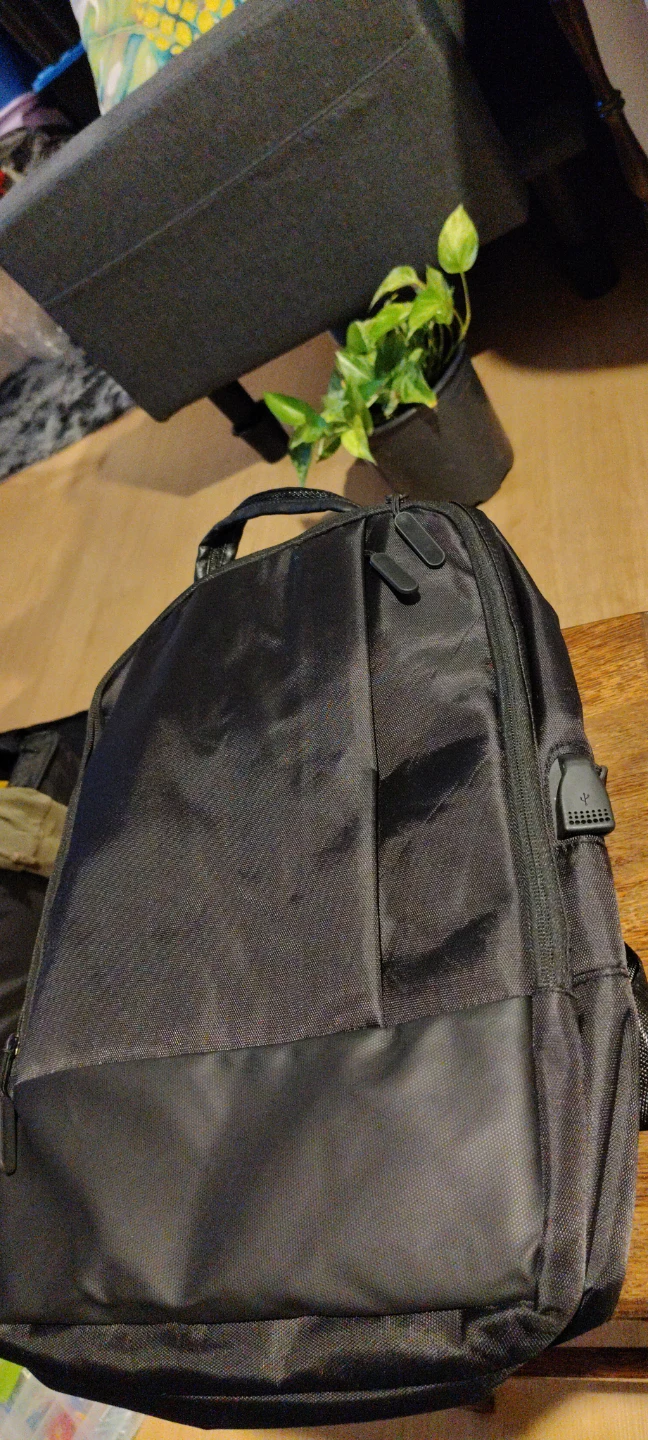 Black Backpack with USB Port - photo 2