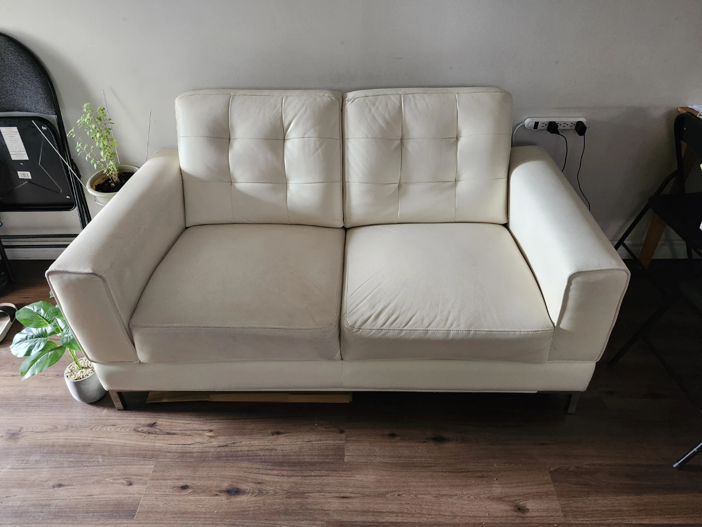 Cream Loveseat Sofa