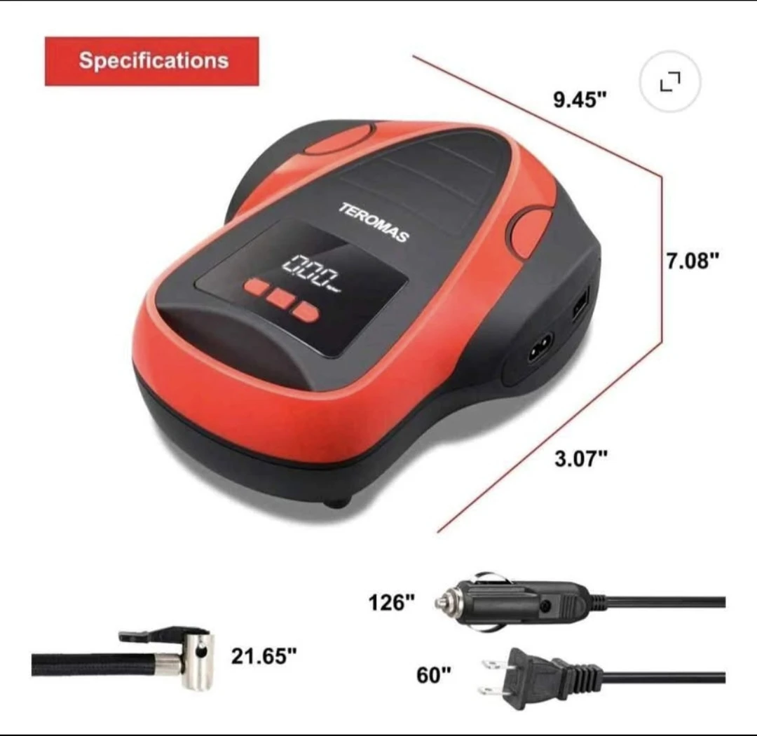Teromas Portable Digital Tire Inflator - photo 5