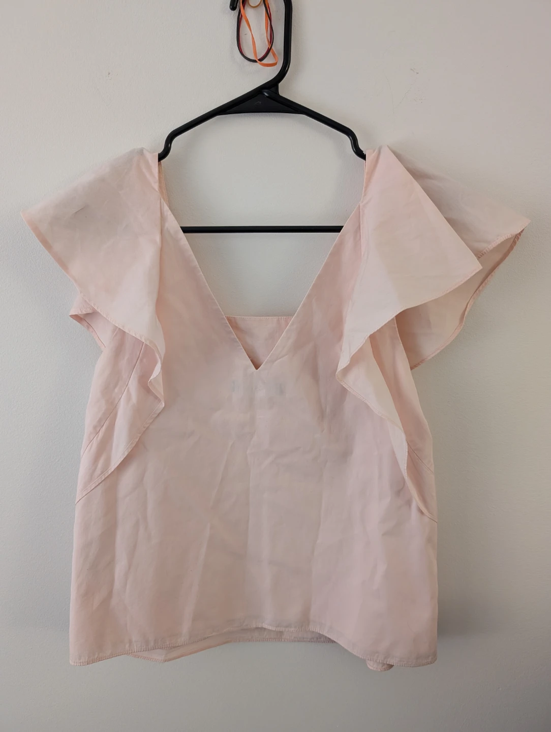 Zara TRF Cute Pink Ruffle Sleeve Blouse Top 16" Size XS - photo 3