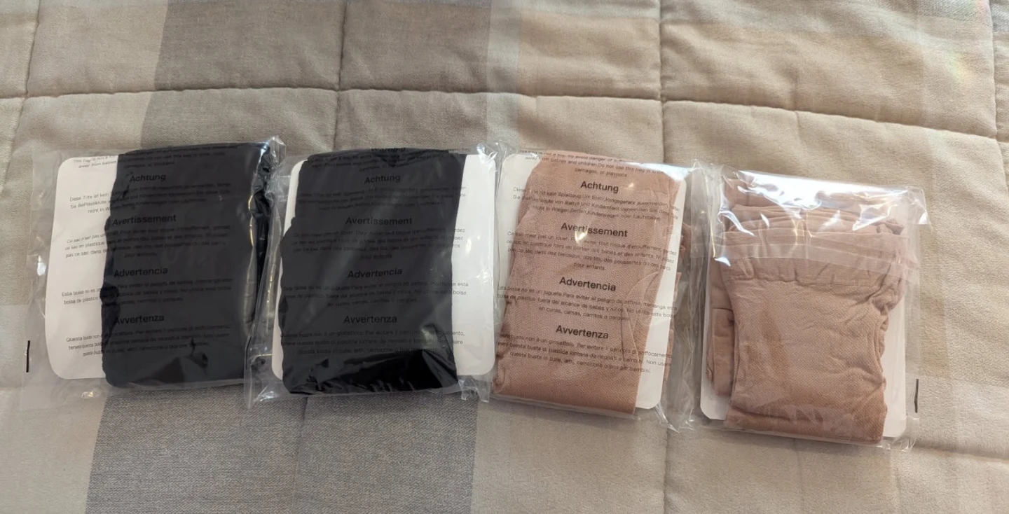 Eight Pairs of XXL Tights - Black & Nude