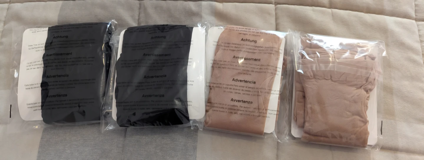 Eight Pairs of XXL Tights - Black & Nude - photo 2