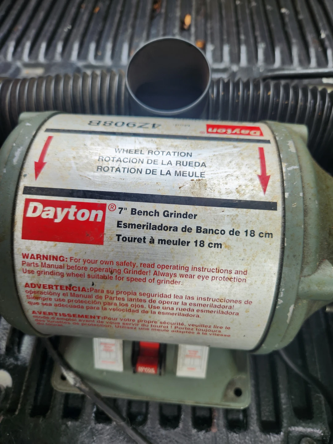 Dayton 4Z908B 7" Bench Grinder - photo 2