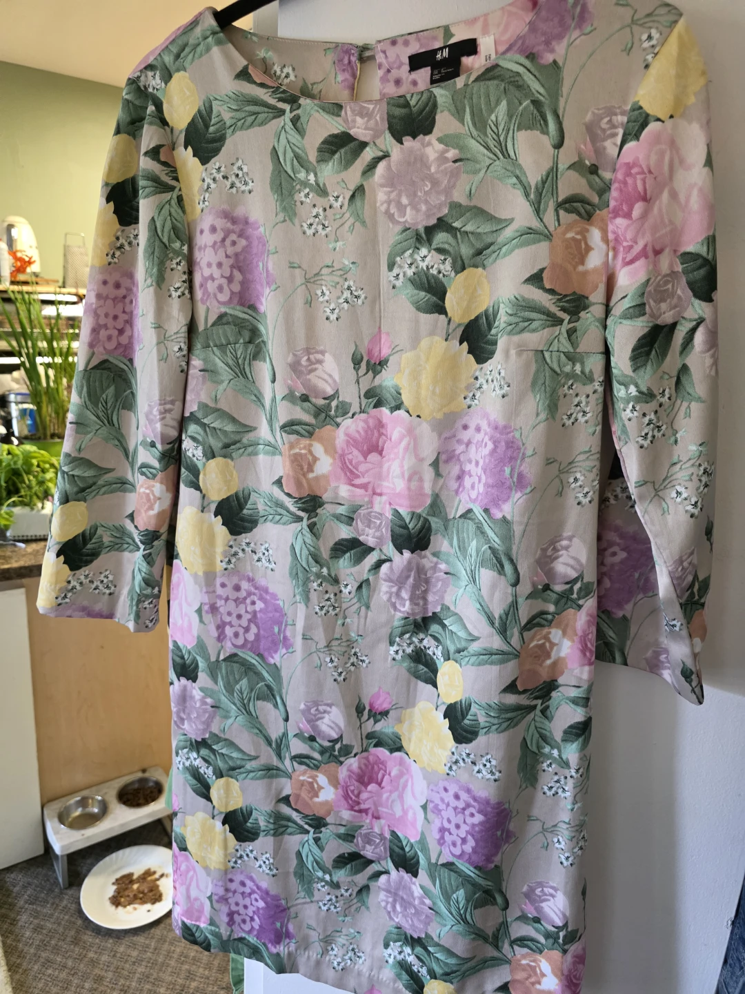 H&M Floral Long Sleeve Mini Dress Size 8 - photo 2