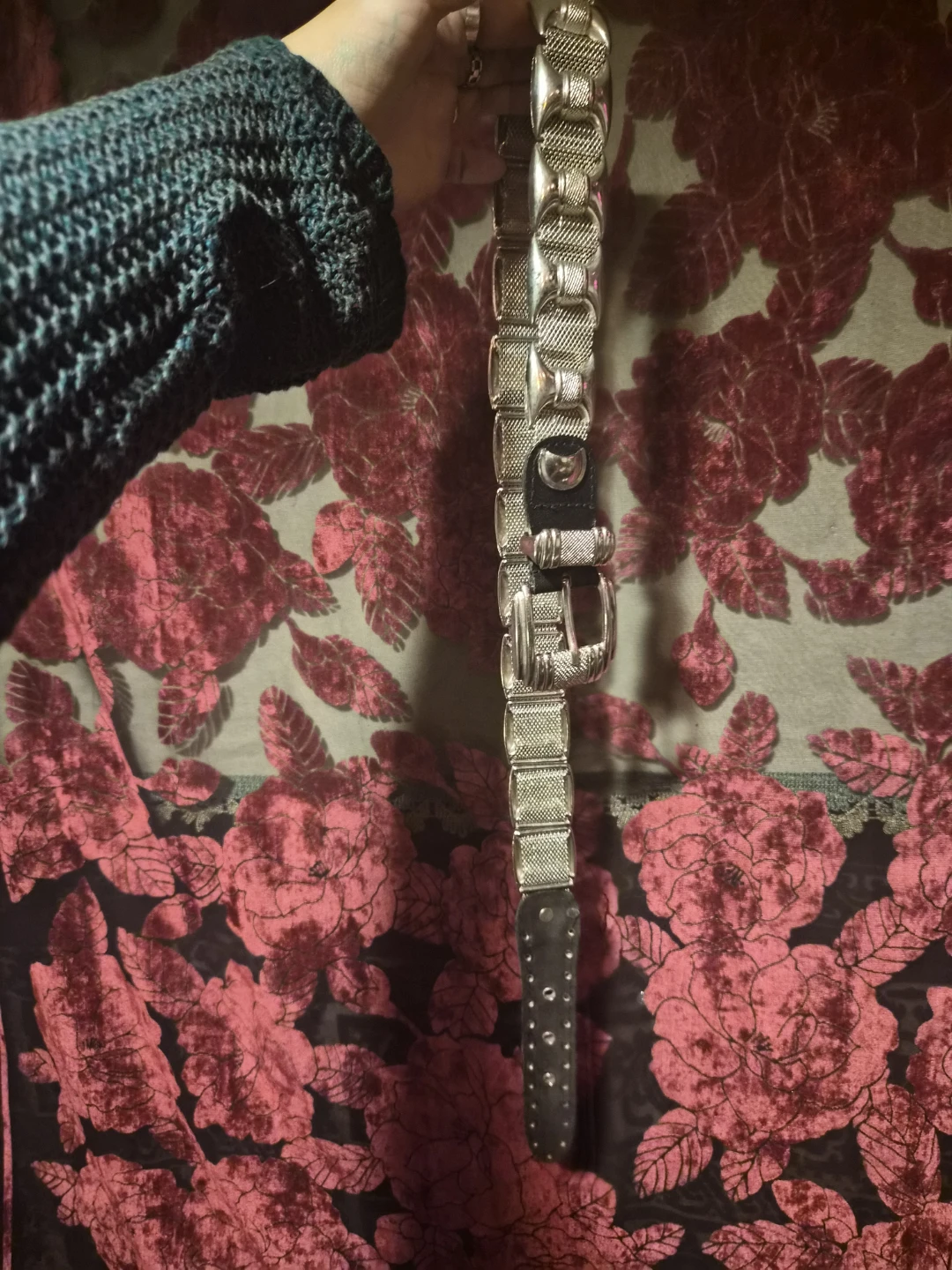 Medieval revival  Silver and Black Studded Belt - photo 4