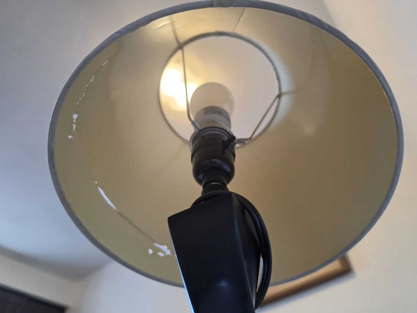 Black Modern Table Lamp with White Shade - photo 4