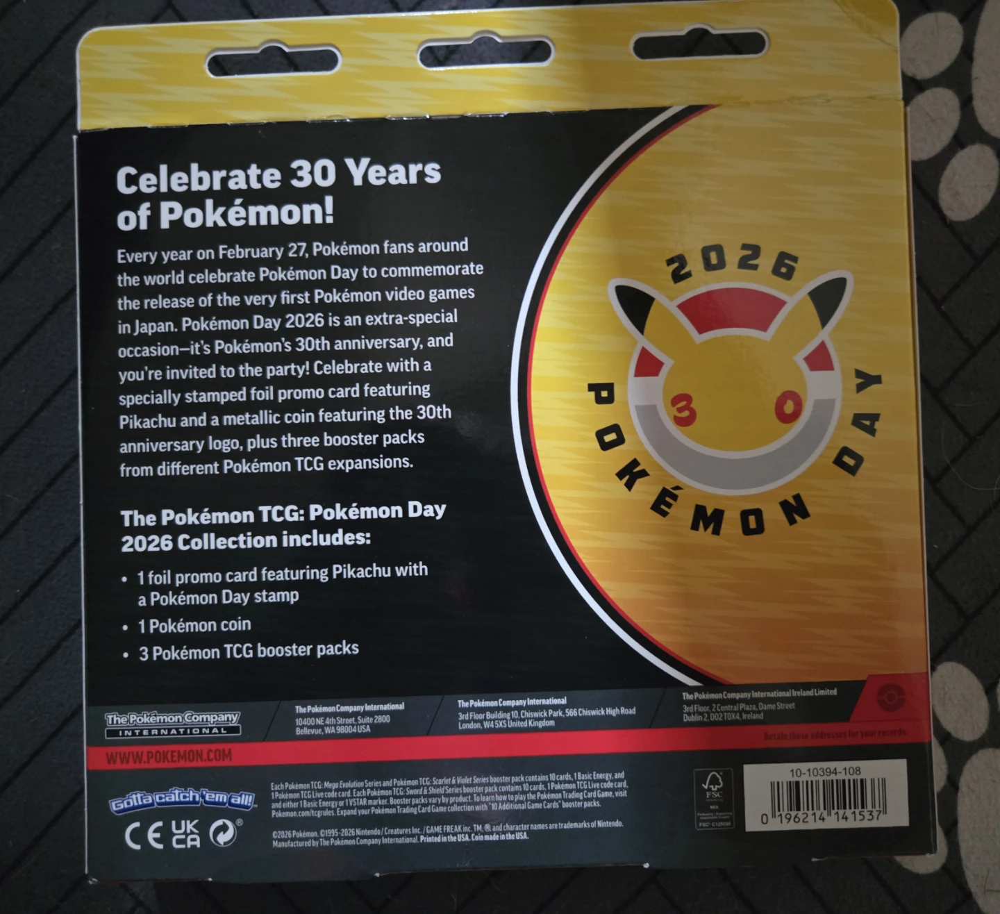 Pokemon Day 2026 box sealed - photo 2