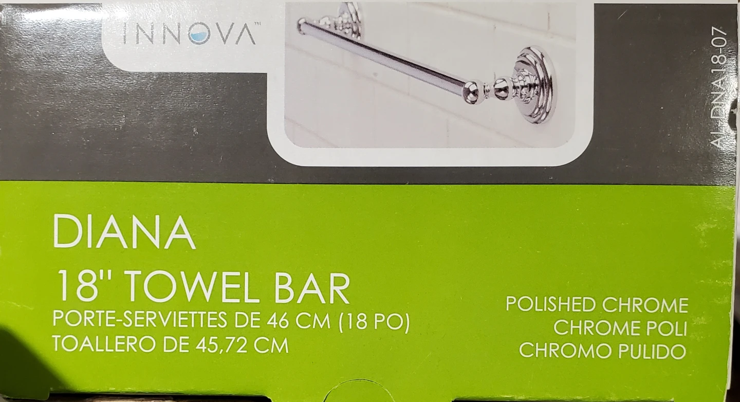 TWO Innova Diana 18" Polished Chrome Towel Bars - photo 3