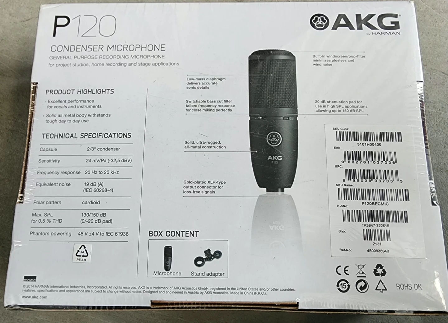 AKG P120 Condenser Microphone - photo 3