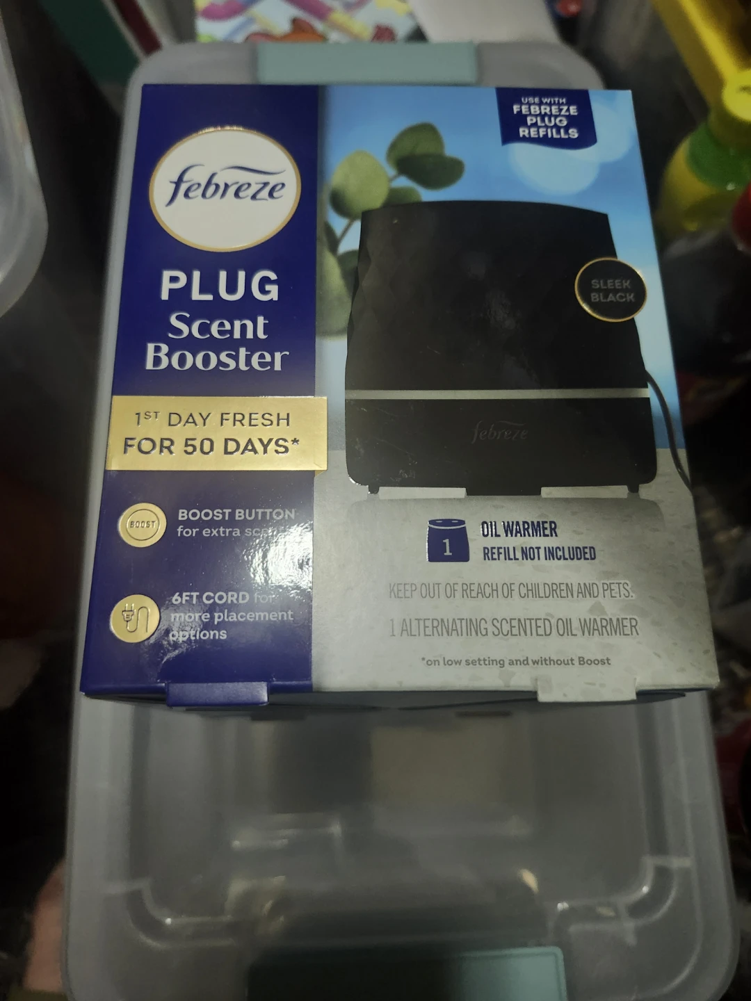 Febreze Plug Scent Booster Oil Warmer - Sleek Black