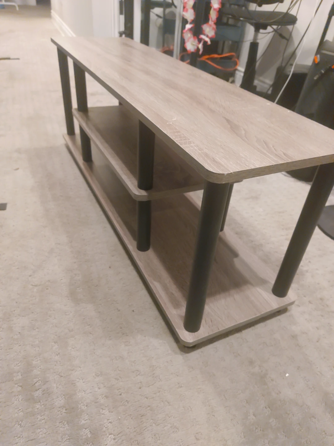 Wood 3-Tier Media Console Stand - photo 4