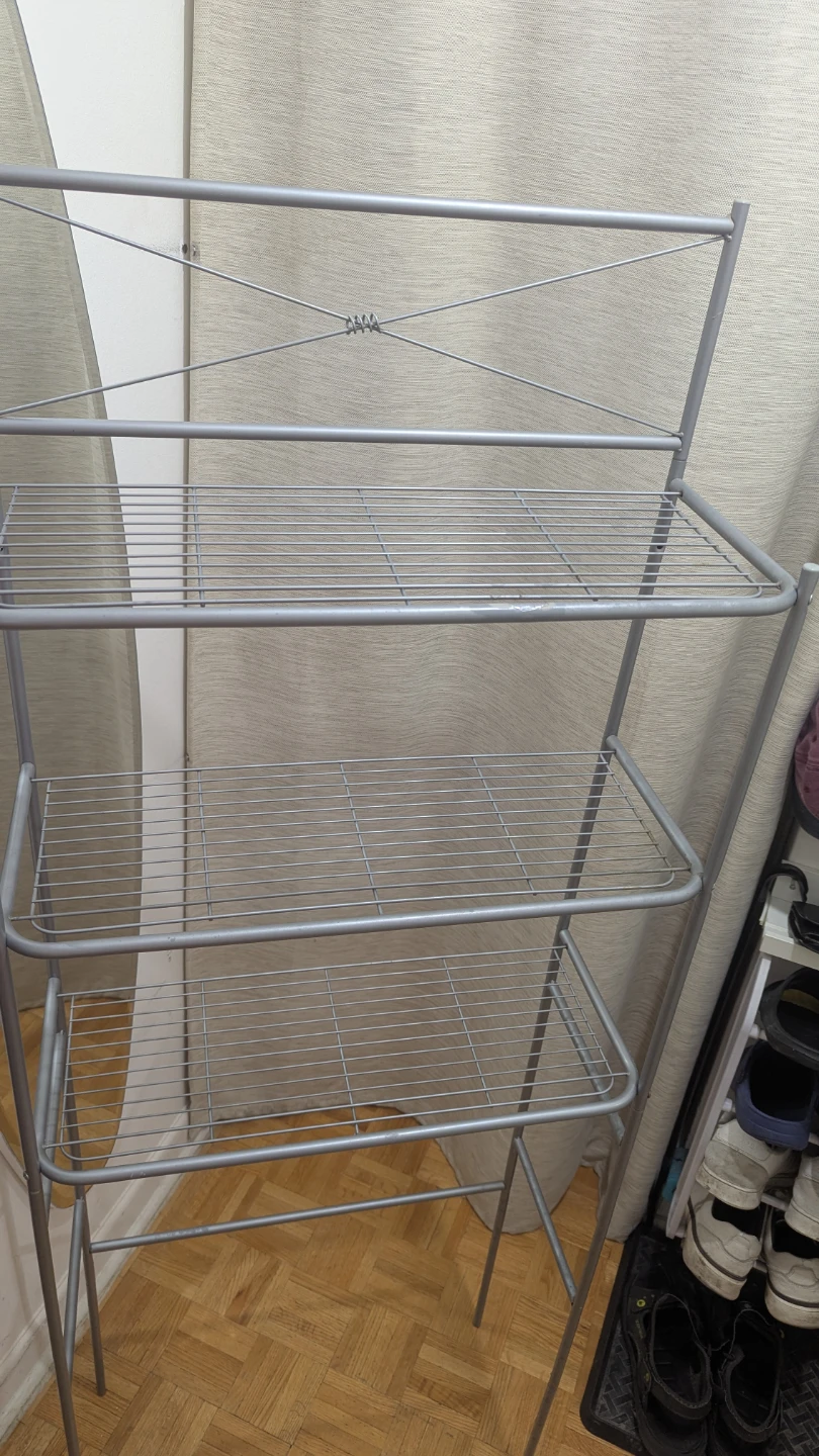 USED 3 Tier Metal Stand Shelf Rack Storage Stand Bathroom - photo 2