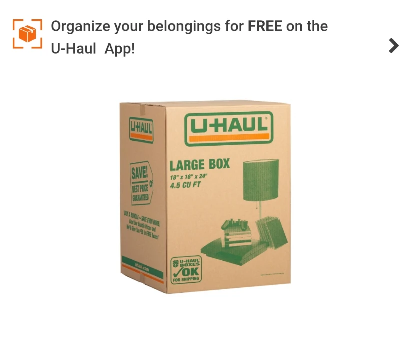 U-Haul Large Moving Box 18" x 18" x 24"
