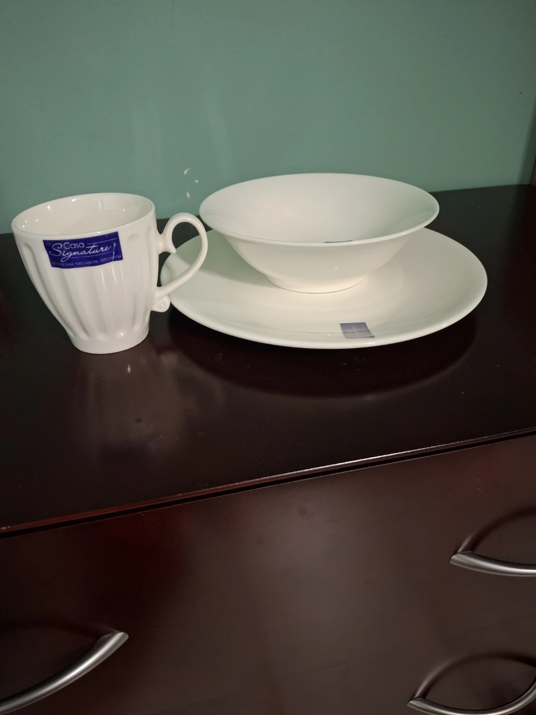 Casa Signature White Bowl, Plate and Mug Set