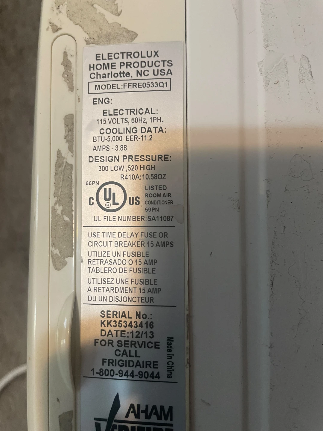 Frigidaire Window Air Conditioner FFRE0533Q1