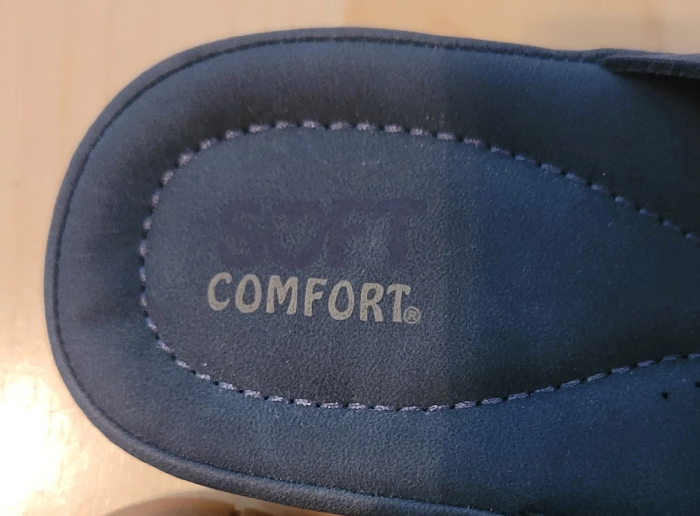 Soft Comfort Blue Slide Sandals with Flowers - photo 4