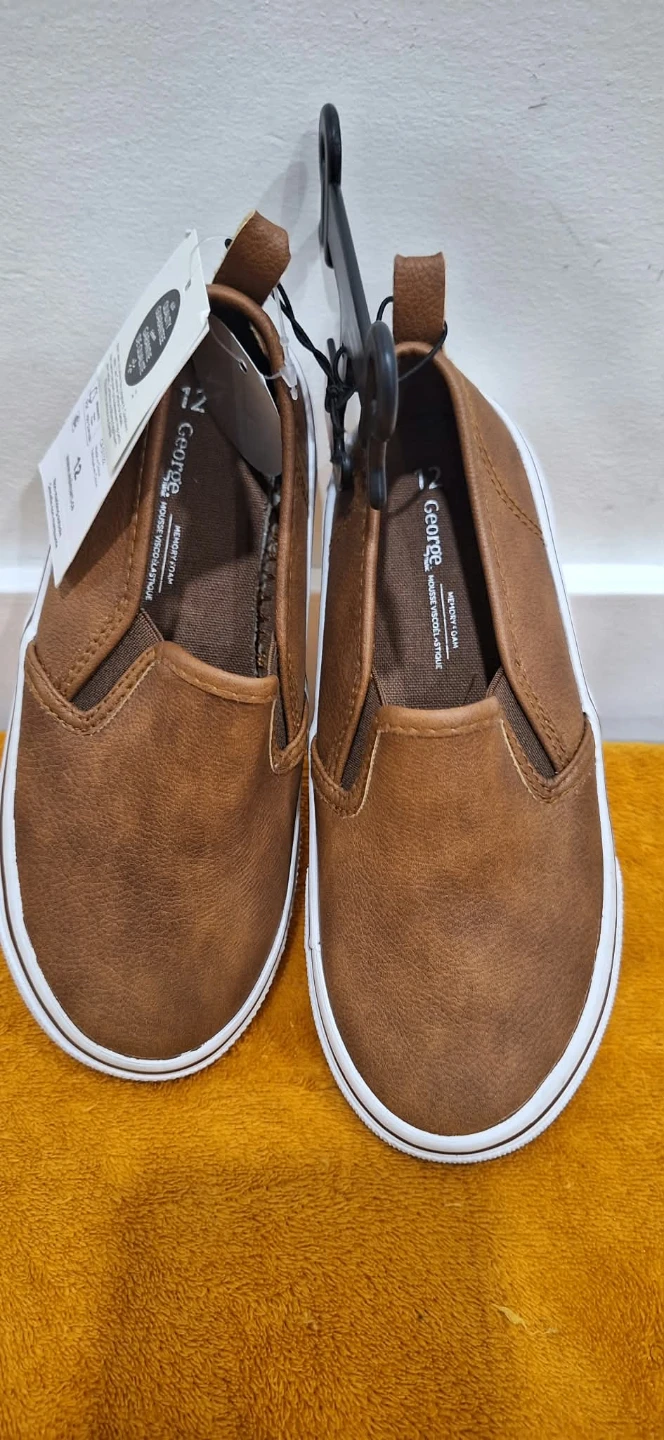 George Kids Brown Slip-On Shoes