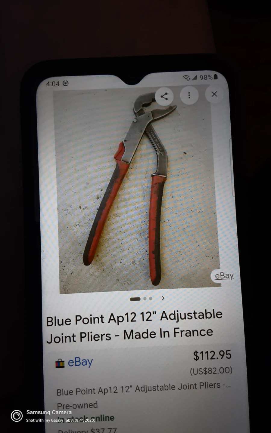 2 Adjustable Pliers Set Red Handles , Blue  point  made in Usa - photo 4