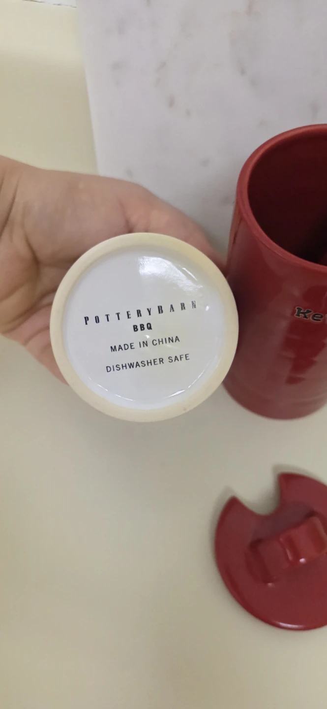 Pottery Barn BBQ Ketchup & Mayonnaise Holders with Spoons - photo 3