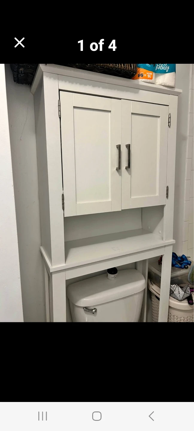 White Bathroom Storage Cabinet