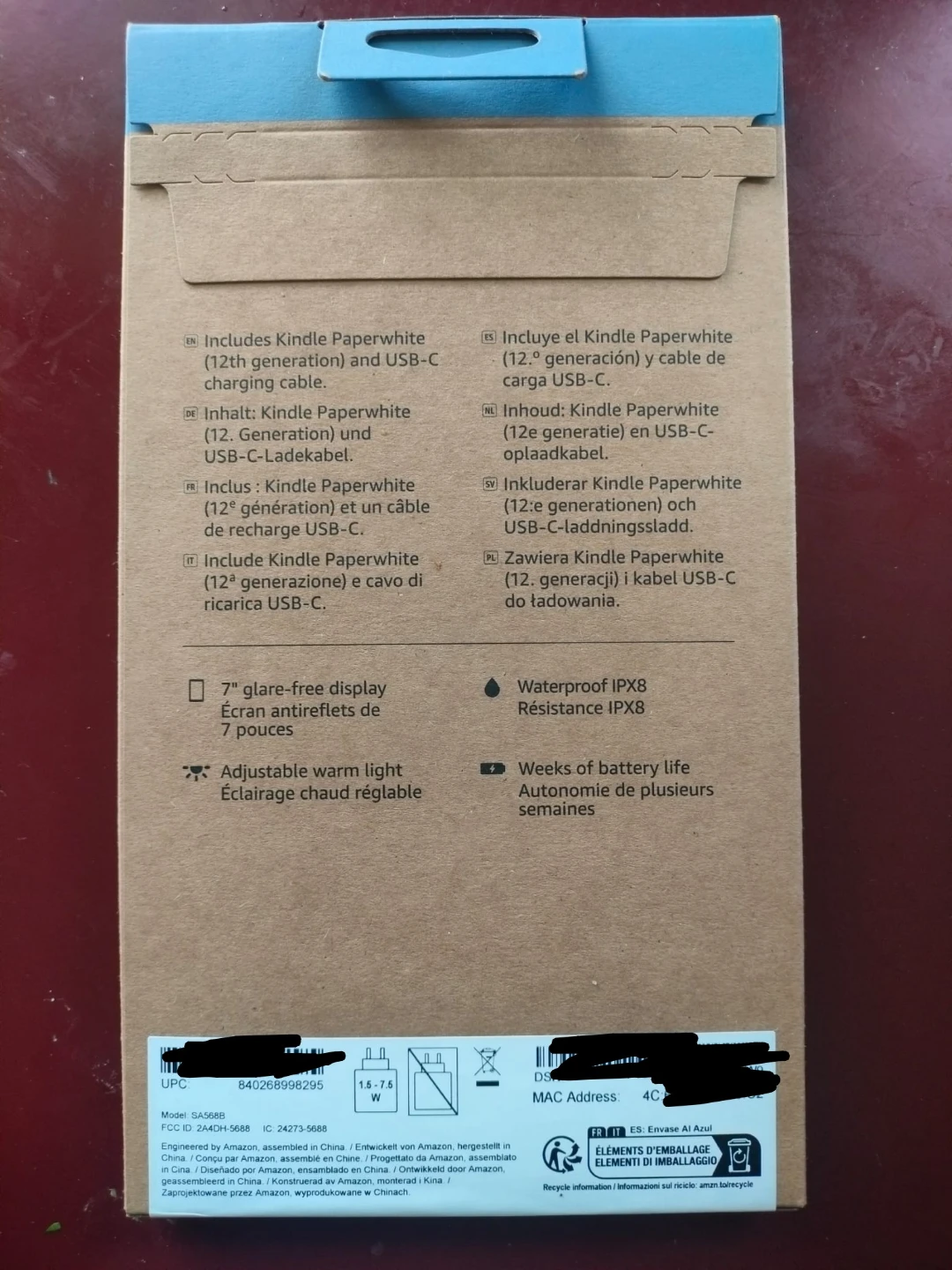 Brand New Sealed Amazon Kindle Paperwhite 16GB + Receipt - photo 3