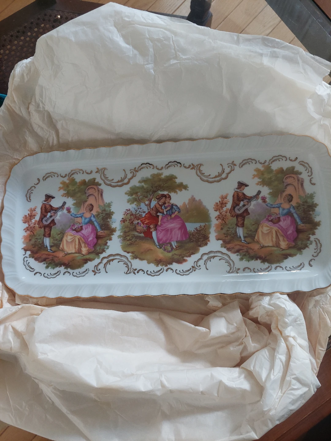 Vintage porcelain sandwich/serving tray