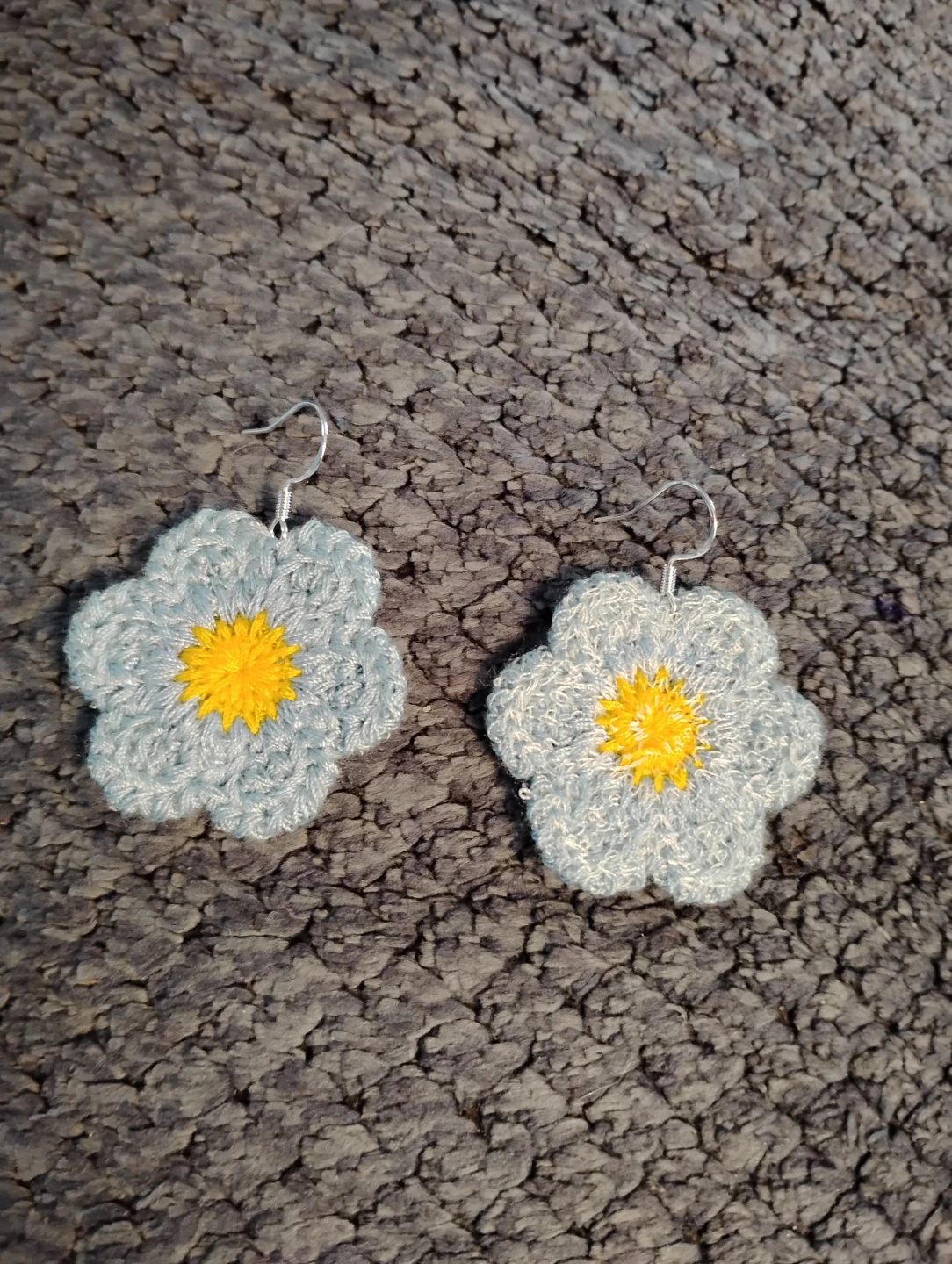 Handmade Crochet Flower Earrings