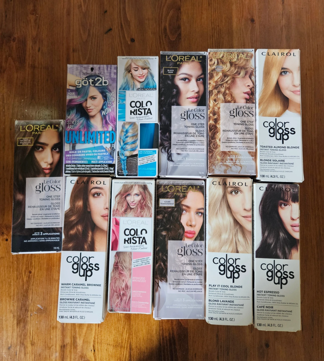 Mixed Clairol Color Gloss Up Instant Toning Gloss