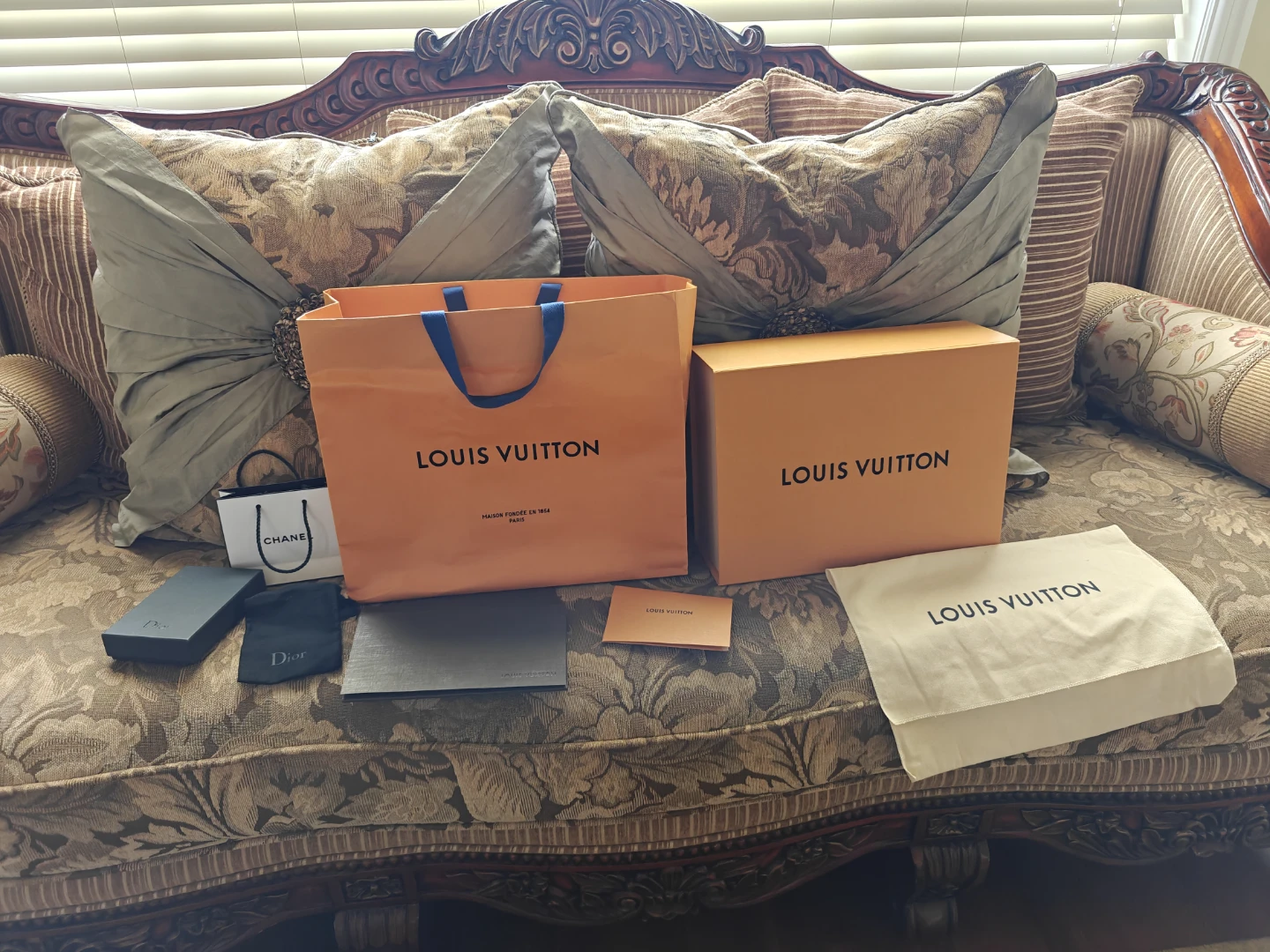 Louis Vuitton box bag dust bag