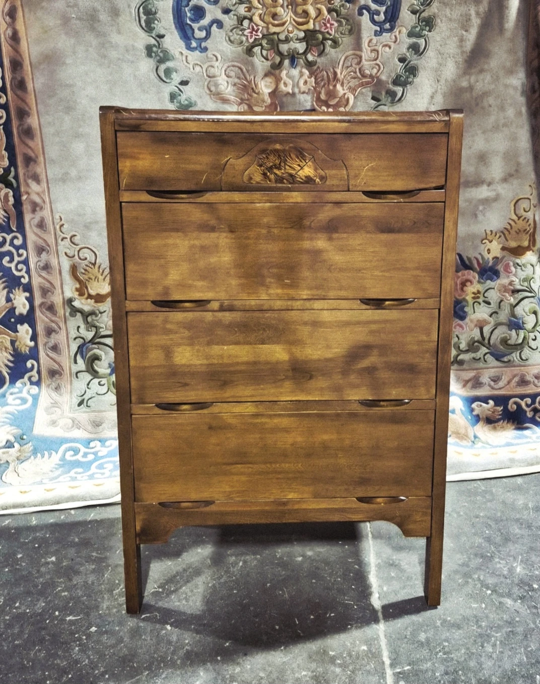 MCM Solid Walnut Four Drawer Dresser - photo 2