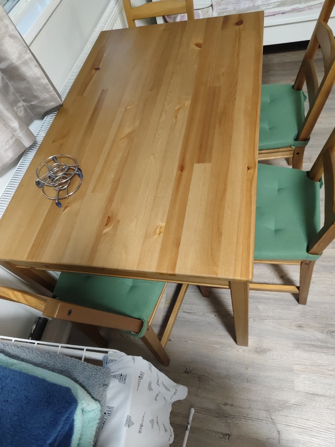 Solid Wood Dining Table with 4Chairs with cushion - photo 2