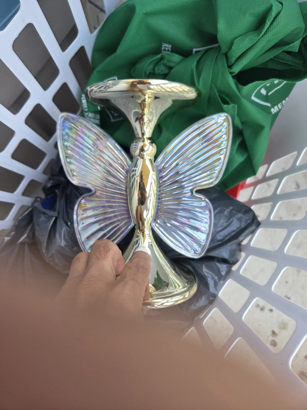 Gold Butterfly Candlestick Holder