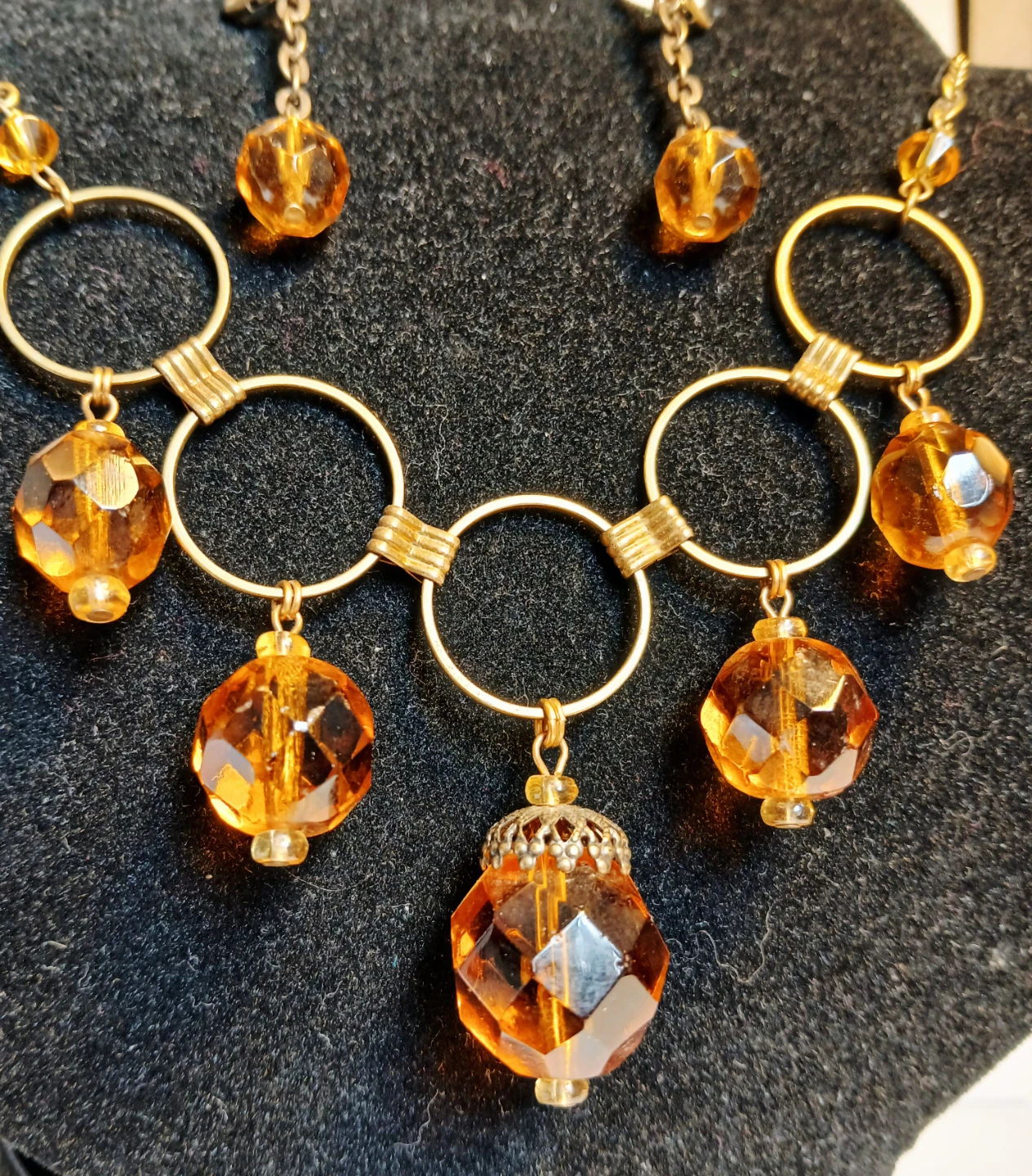 Topaz Beaded Necklace and Earring Set - photo 3