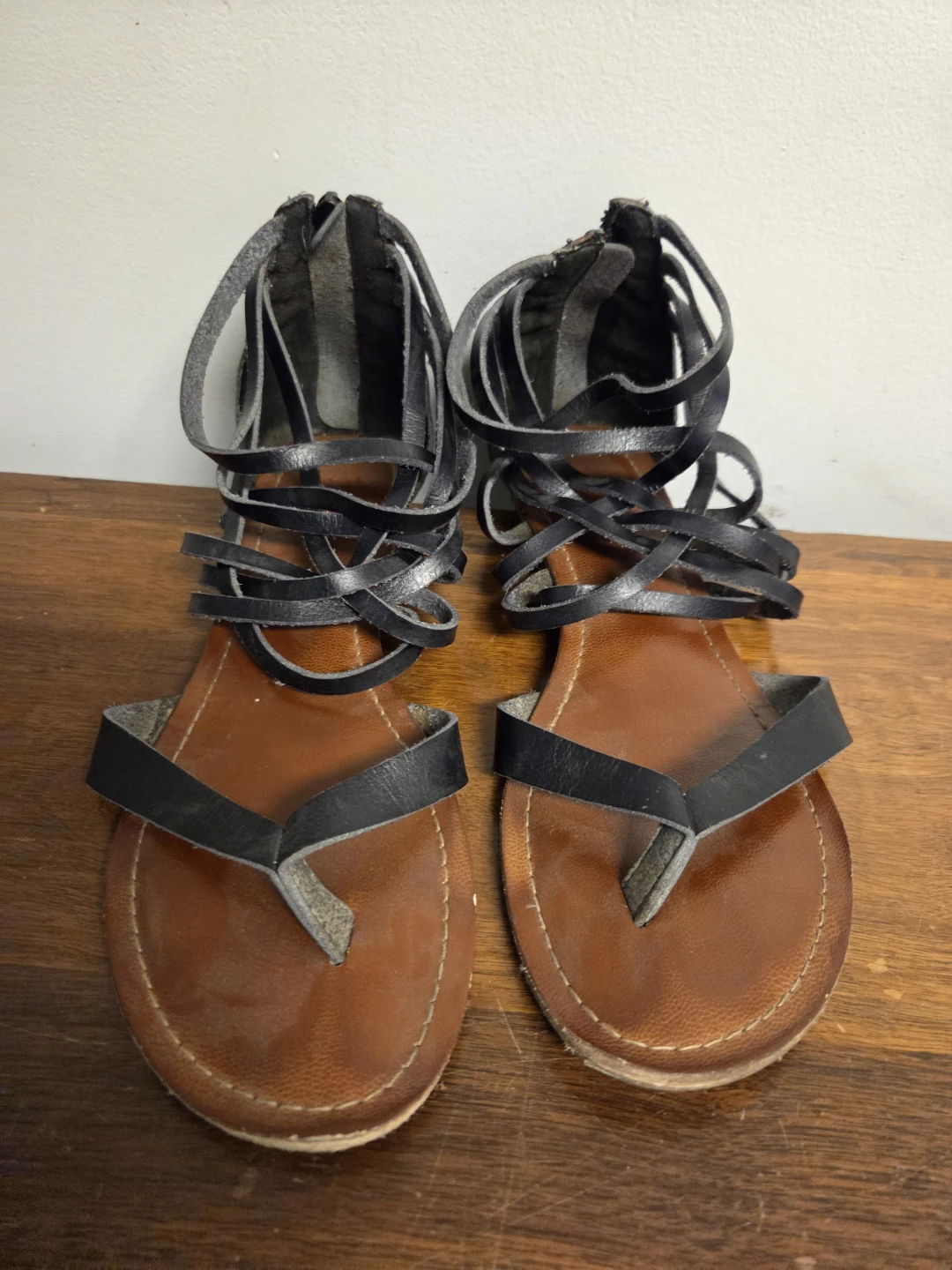 Black Gladiator Strappy Sandals