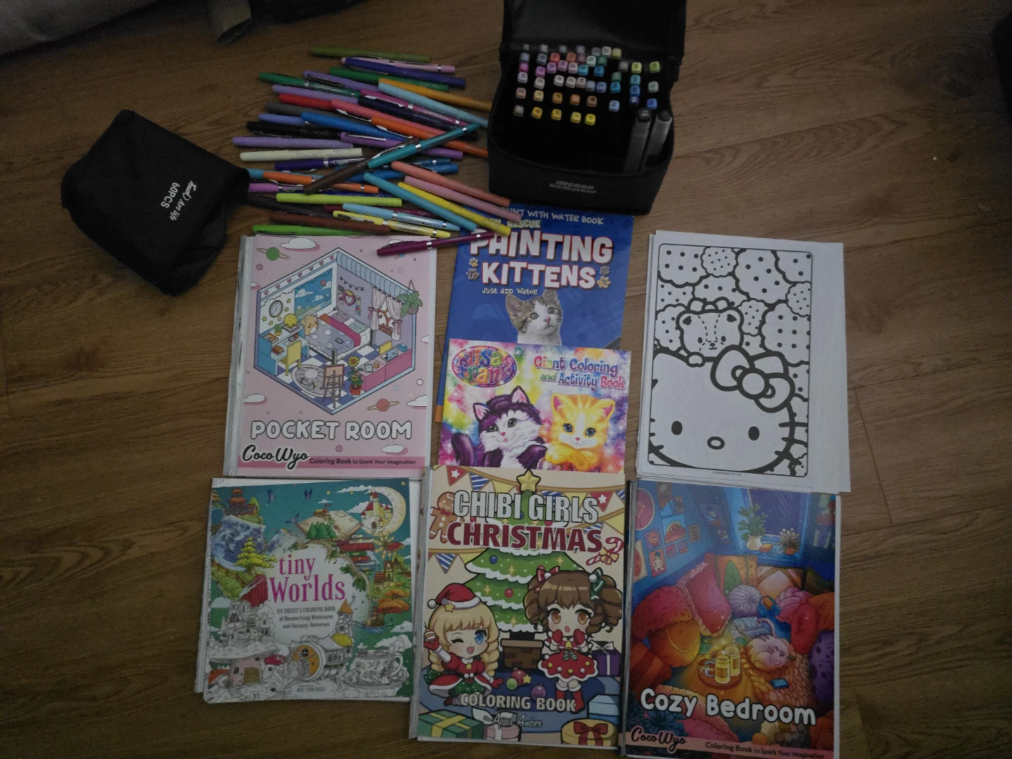 Art Supplies: 60 Markers & Coloring Books