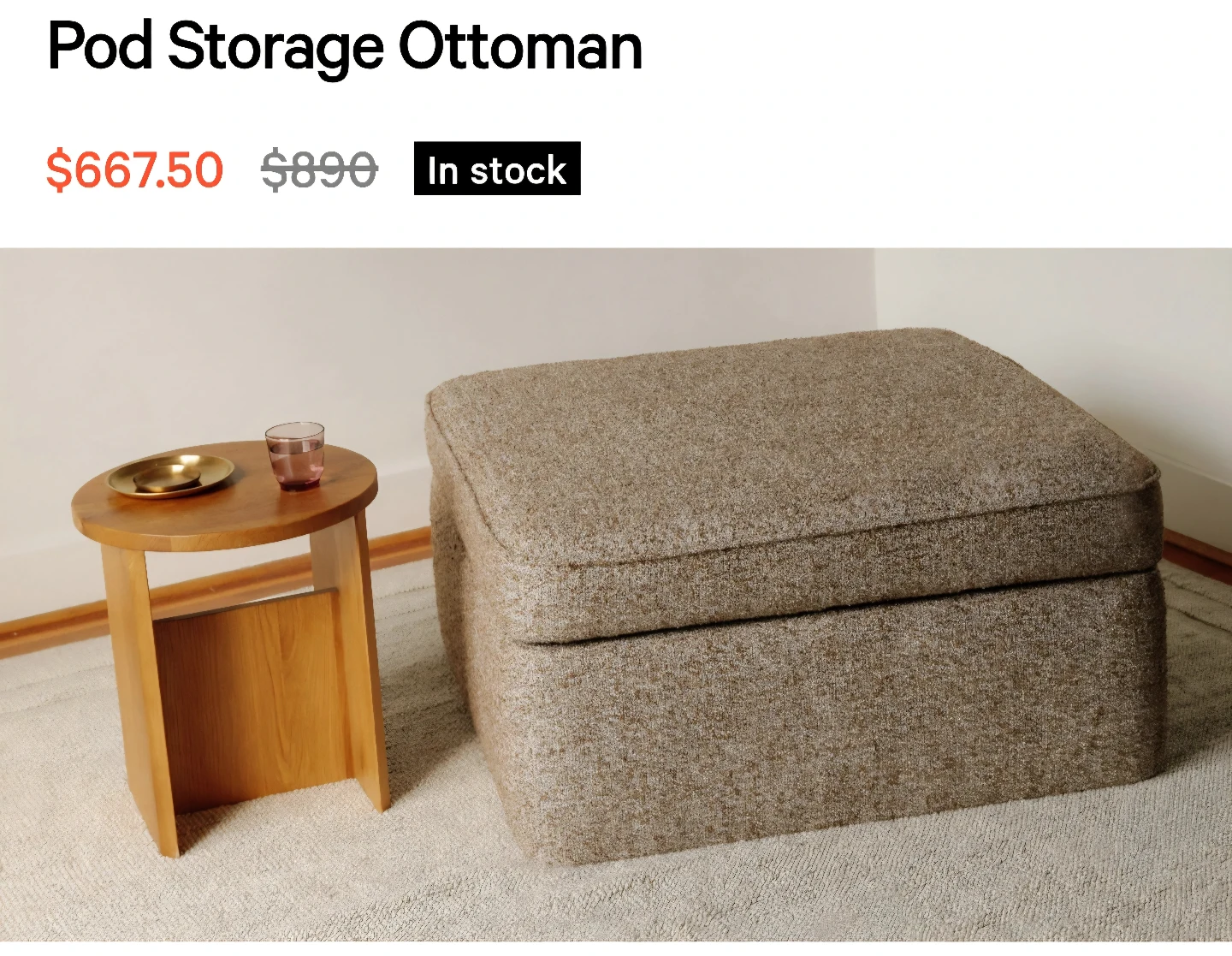 Pod Storage Ottoman - photo 2