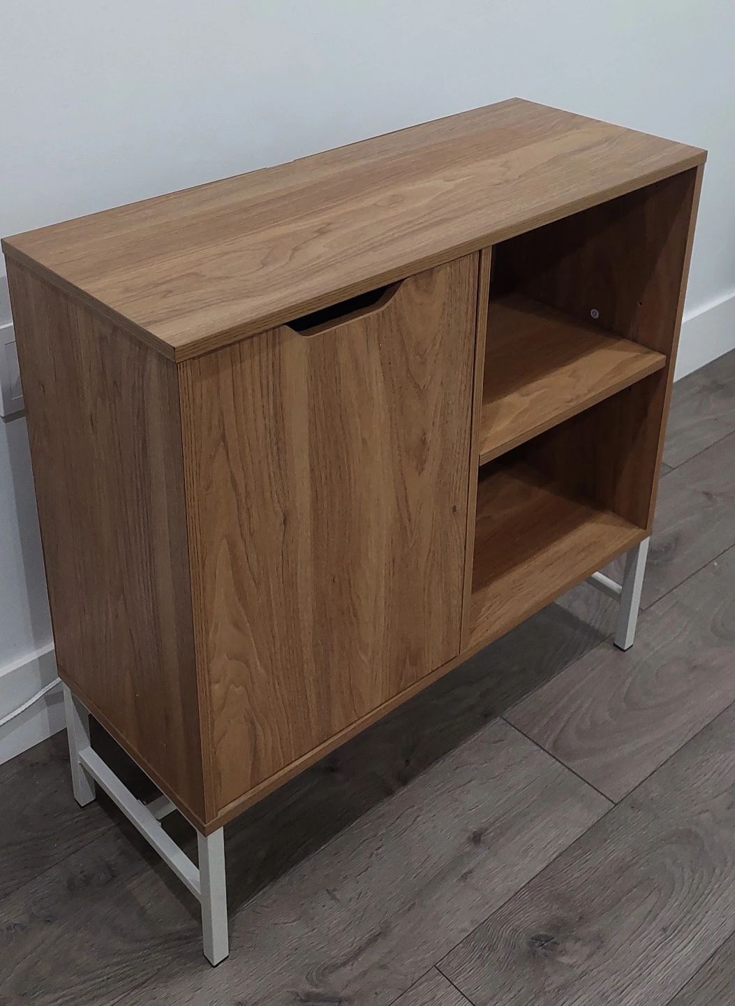Wooden Cabinet with White Legs