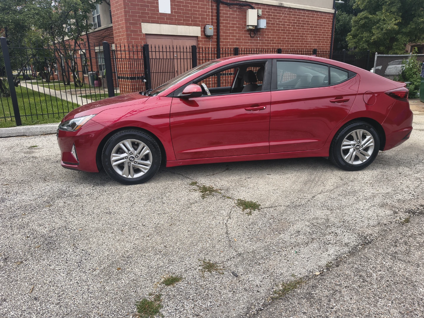 Red Hyundai Elantra Sedan