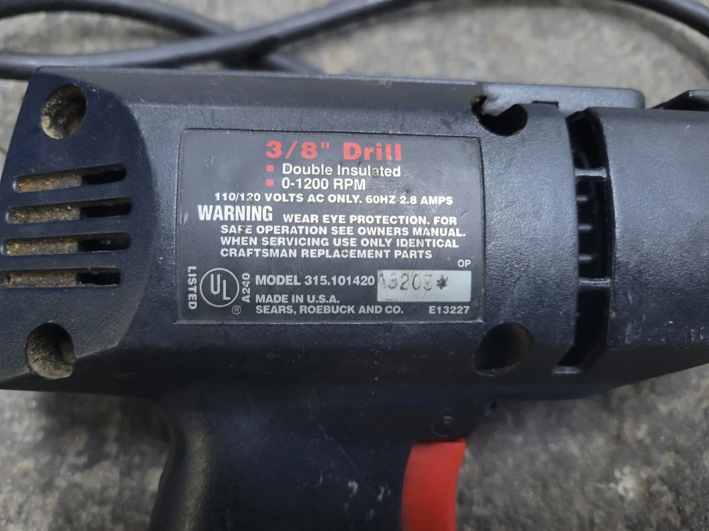 Craftsman 3/8" Variable Speed Drill - photo 3